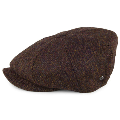 Gorra Newsboy Arnol de HARRIS TWEED de Jaxon & James - Musgo-Marrón