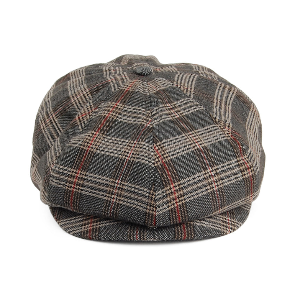 Gorra Newsboy Brood a cuadros de Brixton - Gris-Beige Arena