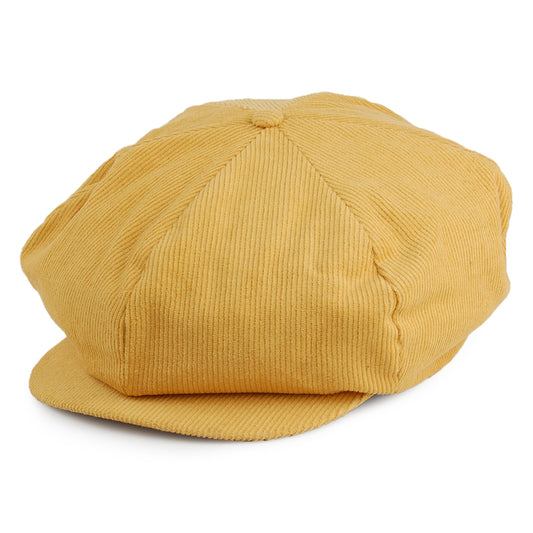 Gorra Newsboy Ollie de pana de Brixton - Mostaza