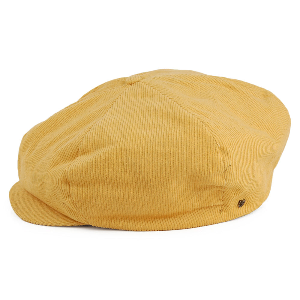 Gorra Newsboy Ollie de pana de Brixton - Mostaza