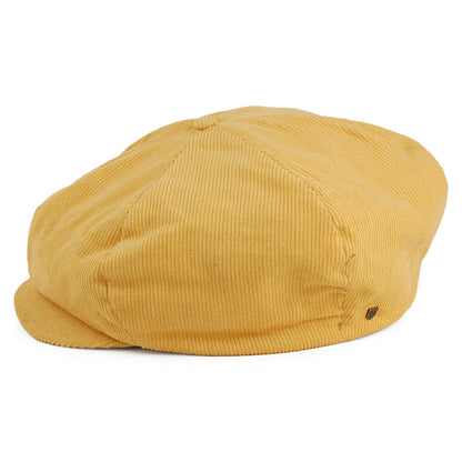 Gorra Newsboy Ollie de pana de Brixton - Mostaza
