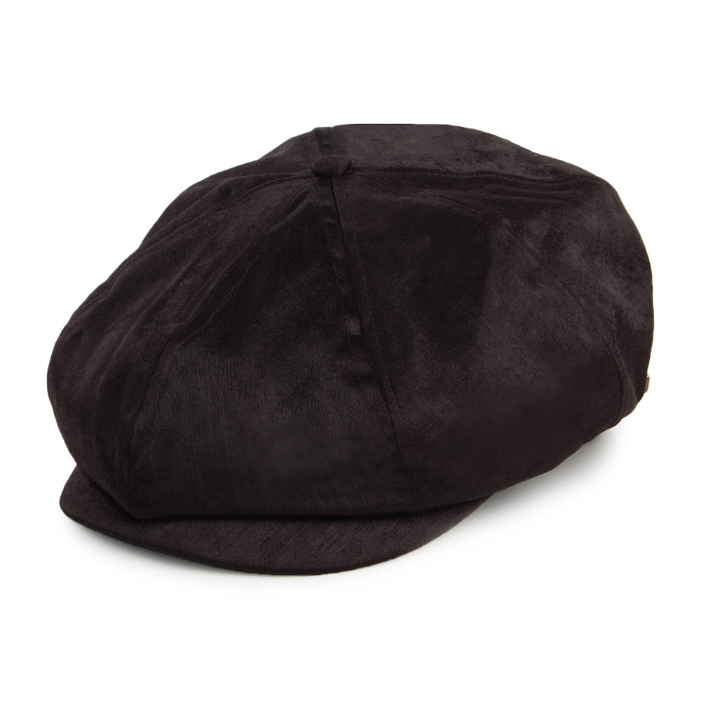 Gorra Newsboy Brood de satén de Brixton - Negro