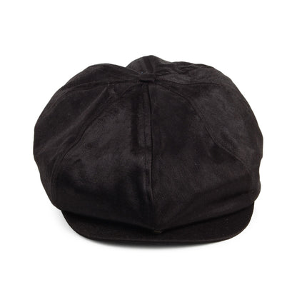 Gorra Newsboy Brood de satén de Brixton - Negro
