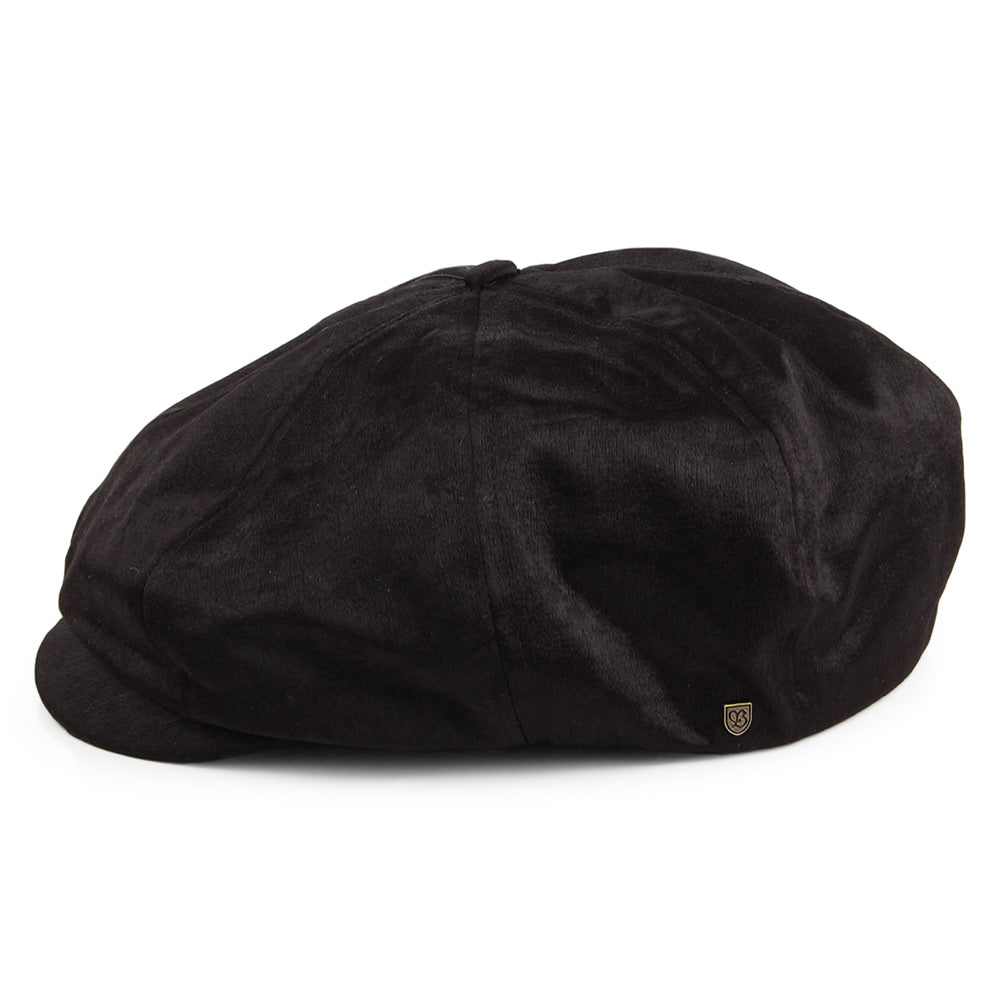 Gorra Newsboy Brood de satén de Brixton - Negro