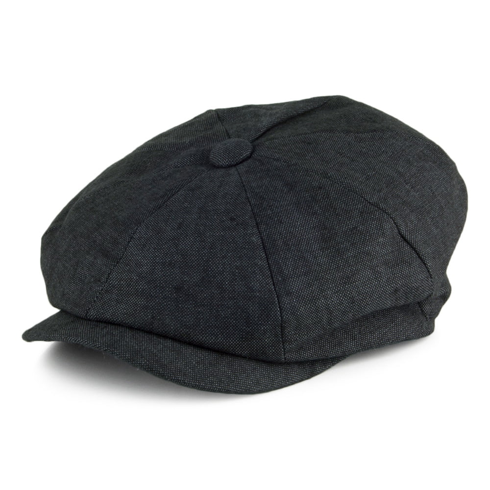 Gorra Newsboy Alfie de lino de Failsworth - Antracita