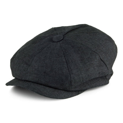 Gorra Newsboy Alfie de lino de Failsworth - Antracita