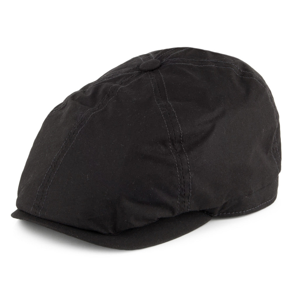 Gorra Newsboy Hudson de Dry Wax de Failsworth - Negro
