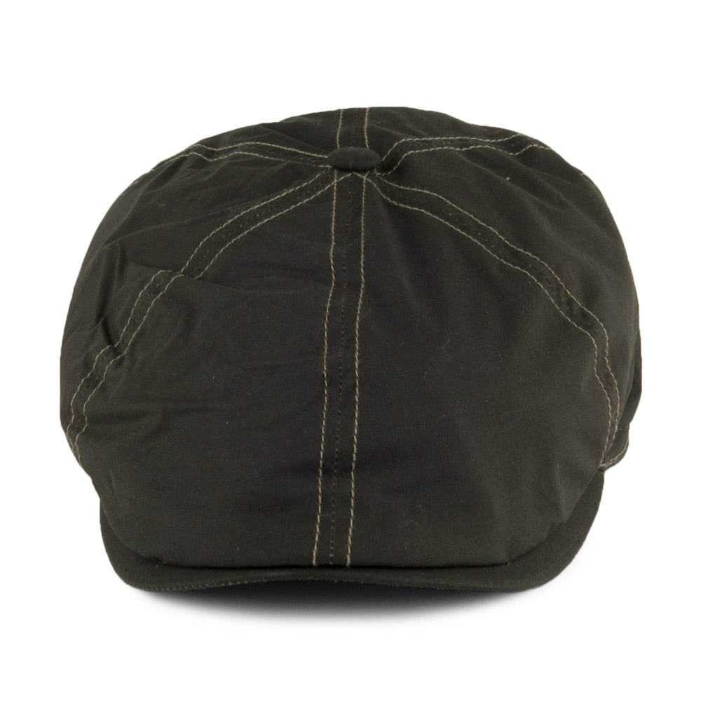 Gorra Newsboy Hudson de Dry Wax de Failsworth - Verde Oliva