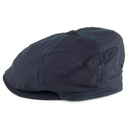 Gorra Newsboy Hudson de Dry Wax de Failsworth - Azul Marino