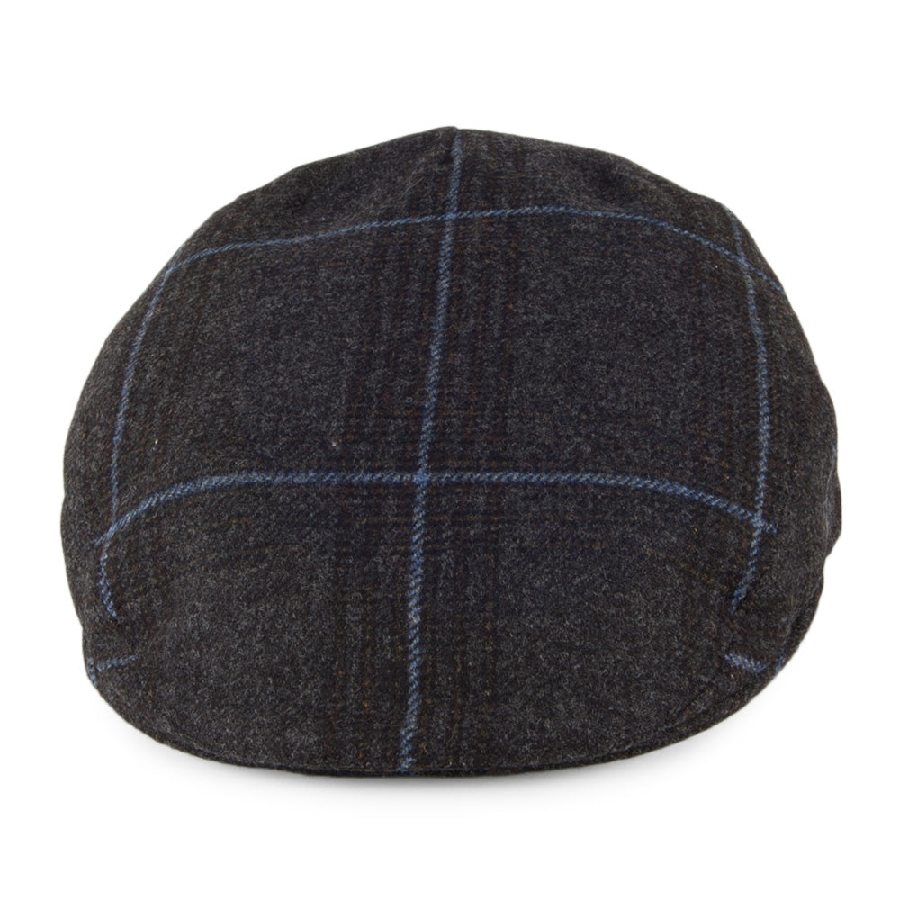 Gorra plana Kinloch Saxony de Tweed de Olney - Antracita-Azul