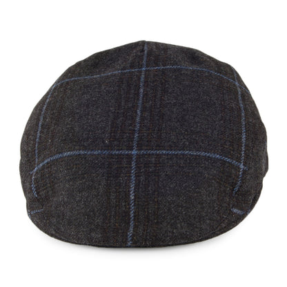 Gorra plana Kinloch Saxony de Tweed de Olney - Antracita-Azul
