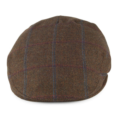 Gorra plana Kinloch Saxony de Tweed de Olney - Verde Oliva