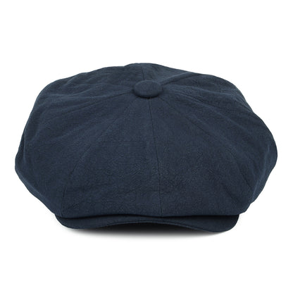 Gorra Newsboy Alfie de lino grueso de Christys - Azul Marino