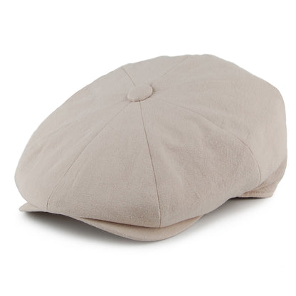 Gorra Newsboy Alfie de lino grueso de Christys - Piedra