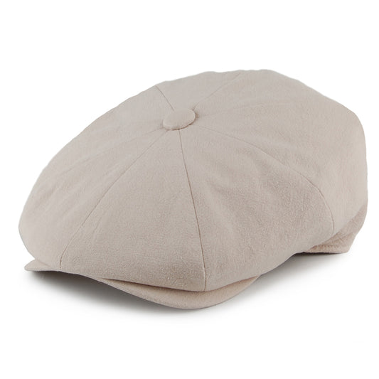 Gorra Newsboy Alfie de lino grueso de Christys - Piedra