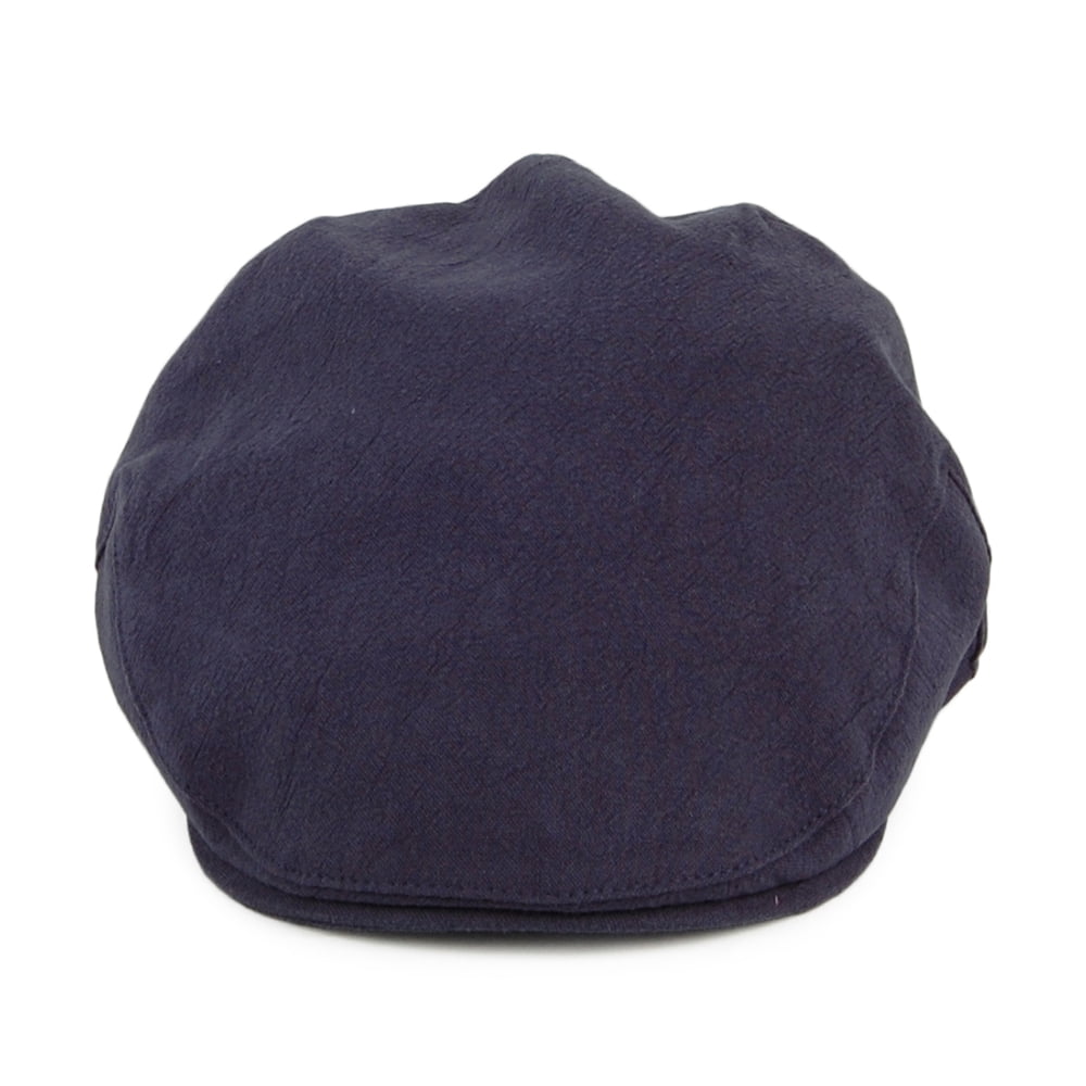 Gorra plana Skye Balmoral de lino grueso de Christys - Azul Marino