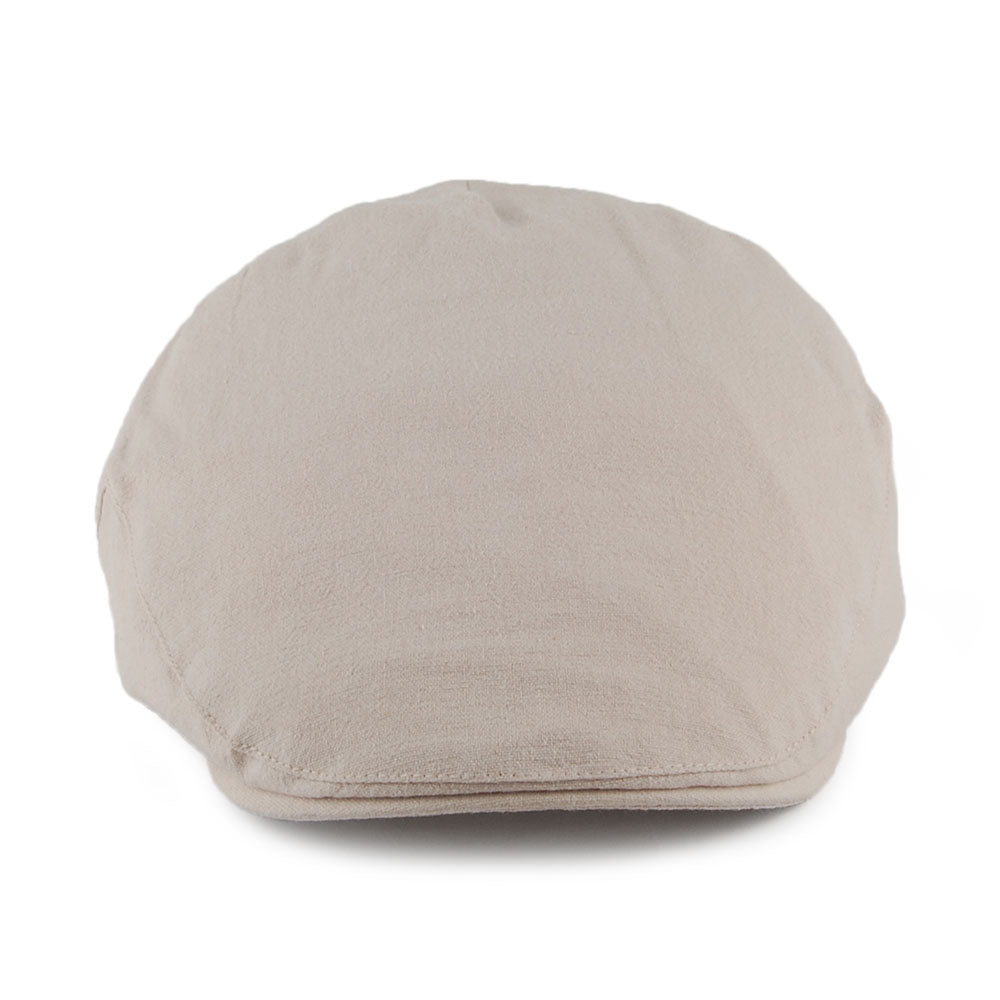 Gorra plana Skye Balmoral de lino grueso de Christys - Piedra