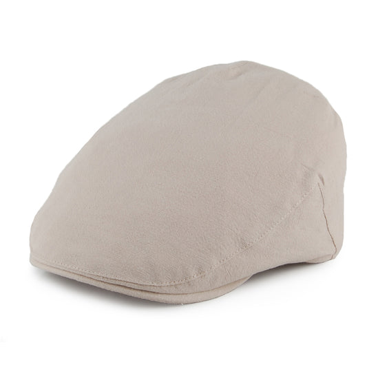 Gorra plana Skye Balmoral de lino grueso de Christys - Piedra