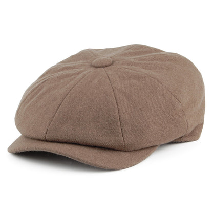 Gorra Newsboy Joshua Ellis de lana satinada de Christys - Beige Arena Claro