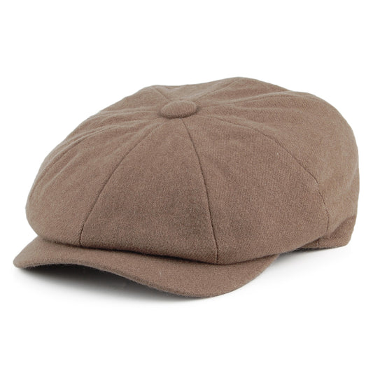 Gorra Newsboy Joshua Ellis de lana satinada de Christys - Beige Arena Claro