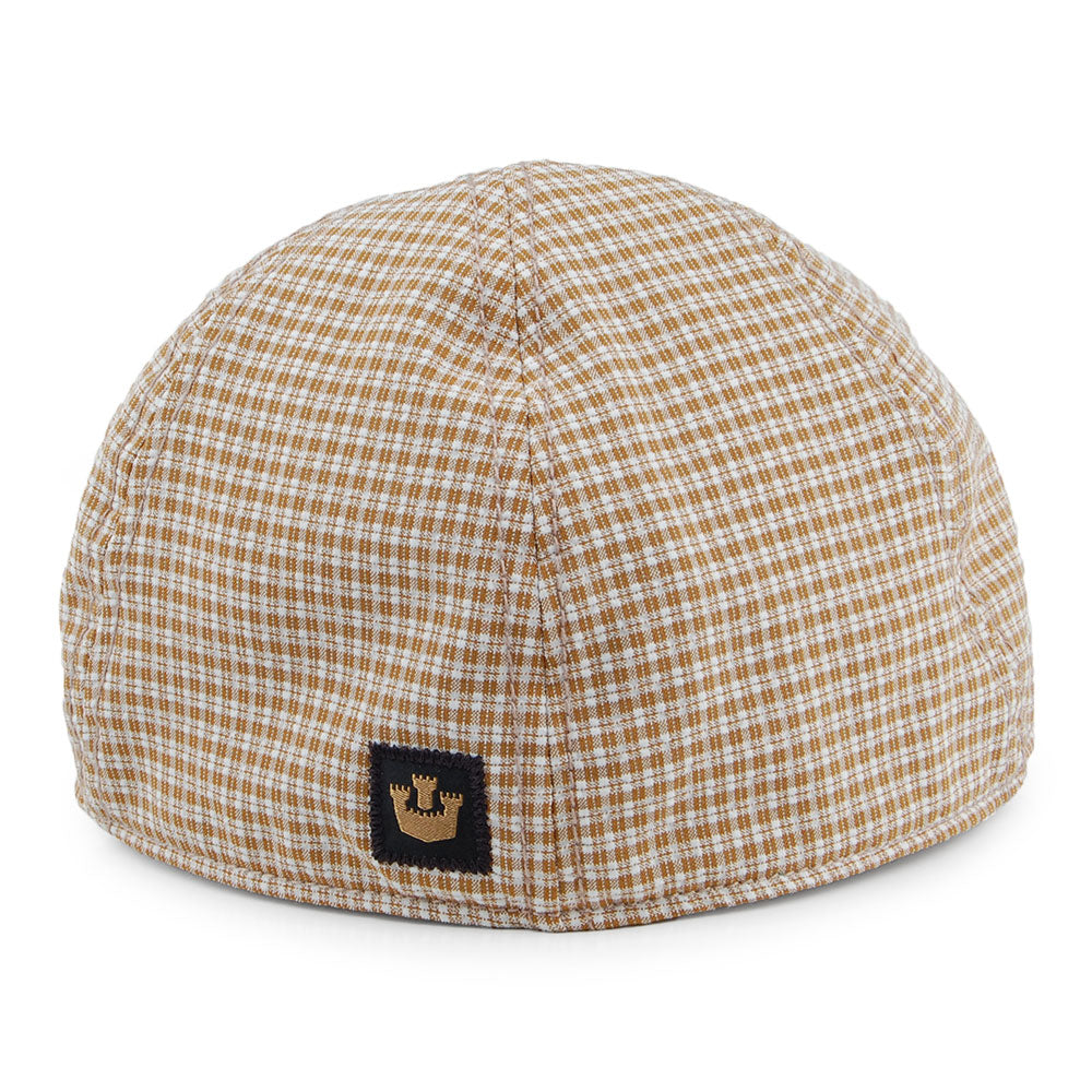 Gorra plana Fridays a cuadros de Goorin - Mostaza