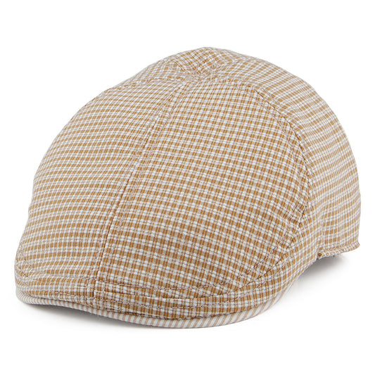Gorra plana Fridays a cuadros de Goorin - Mostaza