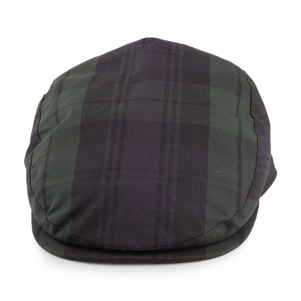 Gorra plana British Millerain de algodón encerado de City Sport - Azul Marino-Verde