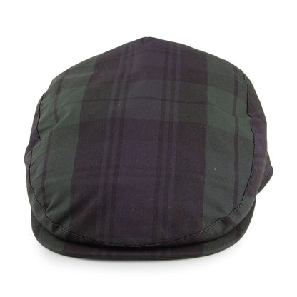 Gorra plana British Millerain de algodón encerado de City Sport - Azul Marino-Verde