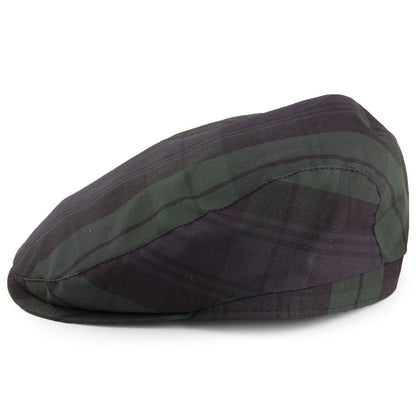 Gorra plana British Millerain de algodón encerado de City Sport - Azul Marino-Verde