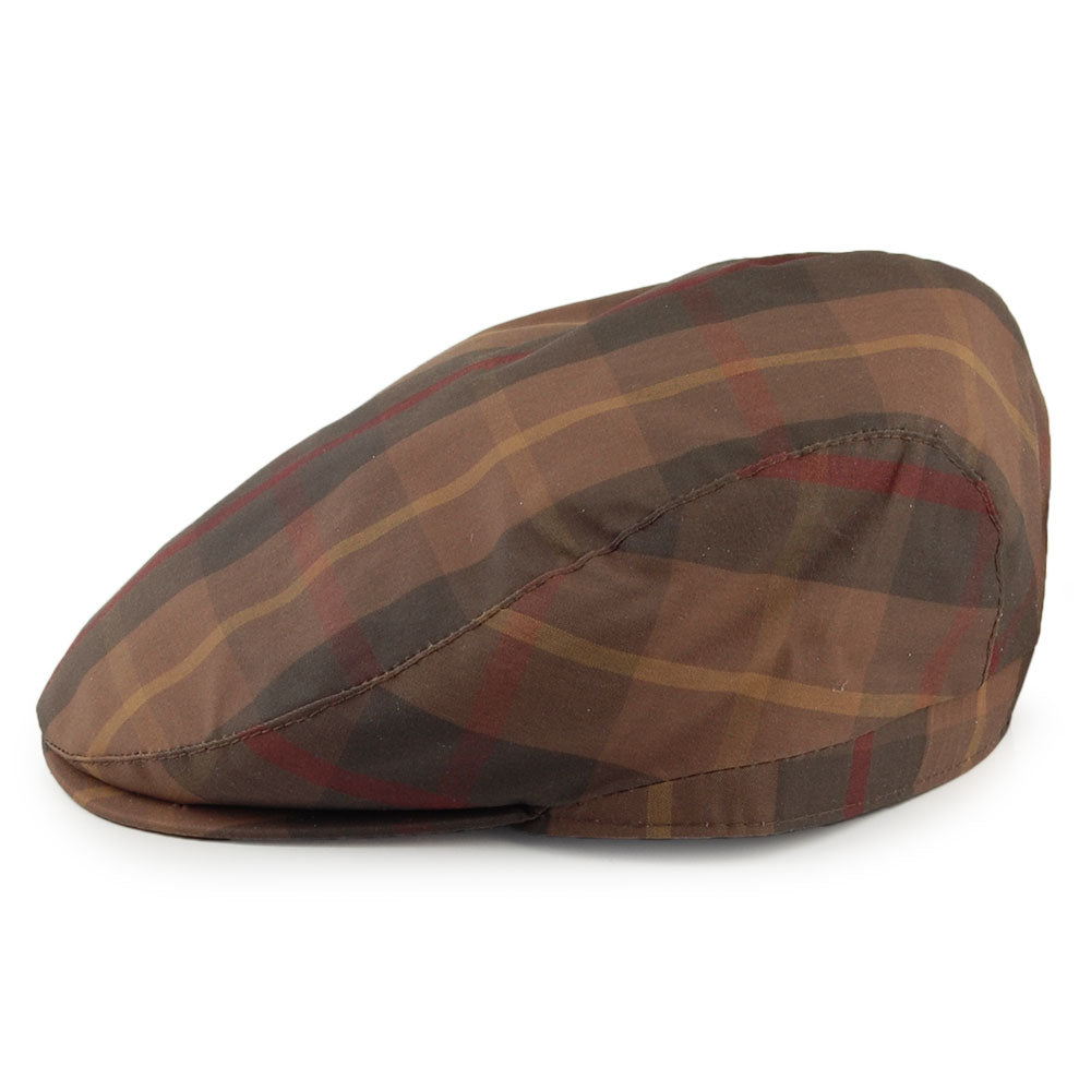 Gorra plana British Millerain de algodón encerado de City Sport - Marrón-Oliva