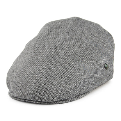Gorra plana de lino diseño de micro espiga de City Sport - Negro