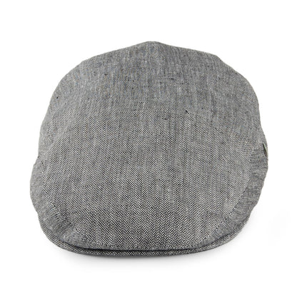 Gorra plana de lino diseño de micro espiga de City Sport - Negro