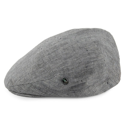 Gorra plana de lino diseño de micro espiga de City Sport - Negro