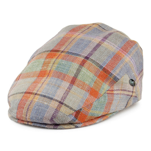 Gorra plana Pastel a cuadros con diseño de espiga de City Sport - Multicolor
