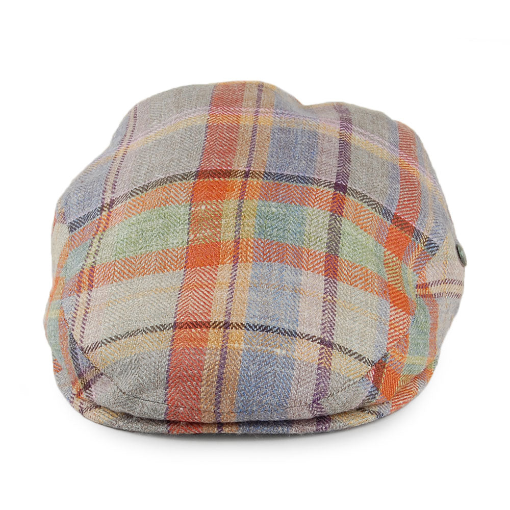 Gorra plana Pastel a cuadros con diseño de espiga de City Sport - Multicolor