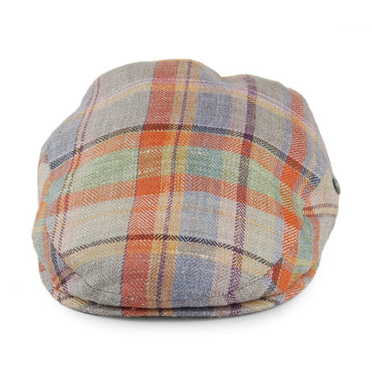 Gorra plana Pastel a cuadros con diseño de espiga de City Sport - Multicolor
