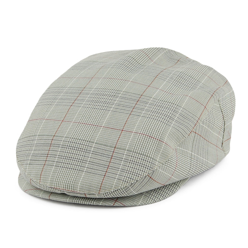 Gorra plana Hooligan a cuadros de Brixton - Gris-Verde Salvia