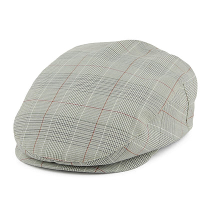 Gorra plana Hooligan a cuadros de Brixton - Gris-Verde Salvia