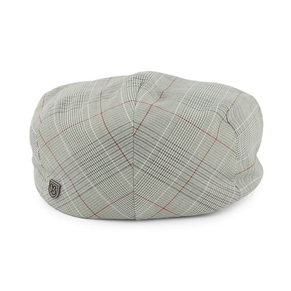 Gorra plana Hooligan a cuadros de Brixton - Gris-Verde Salvia