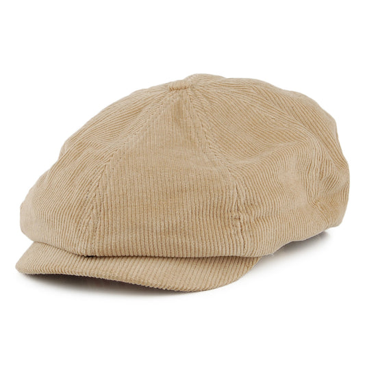 Gorra Newsboy Brood de pana de Brixton - Beige