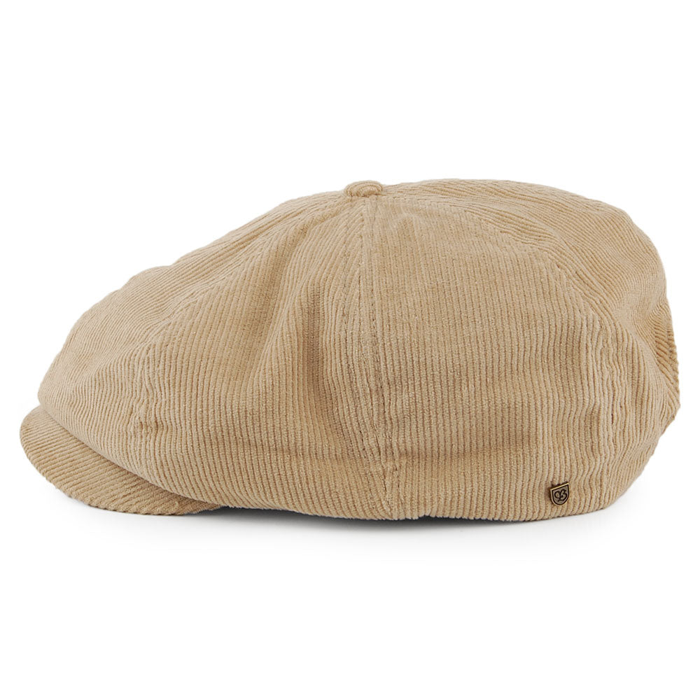 Gorra Newsboy Brood de pana de Brixton - Beige