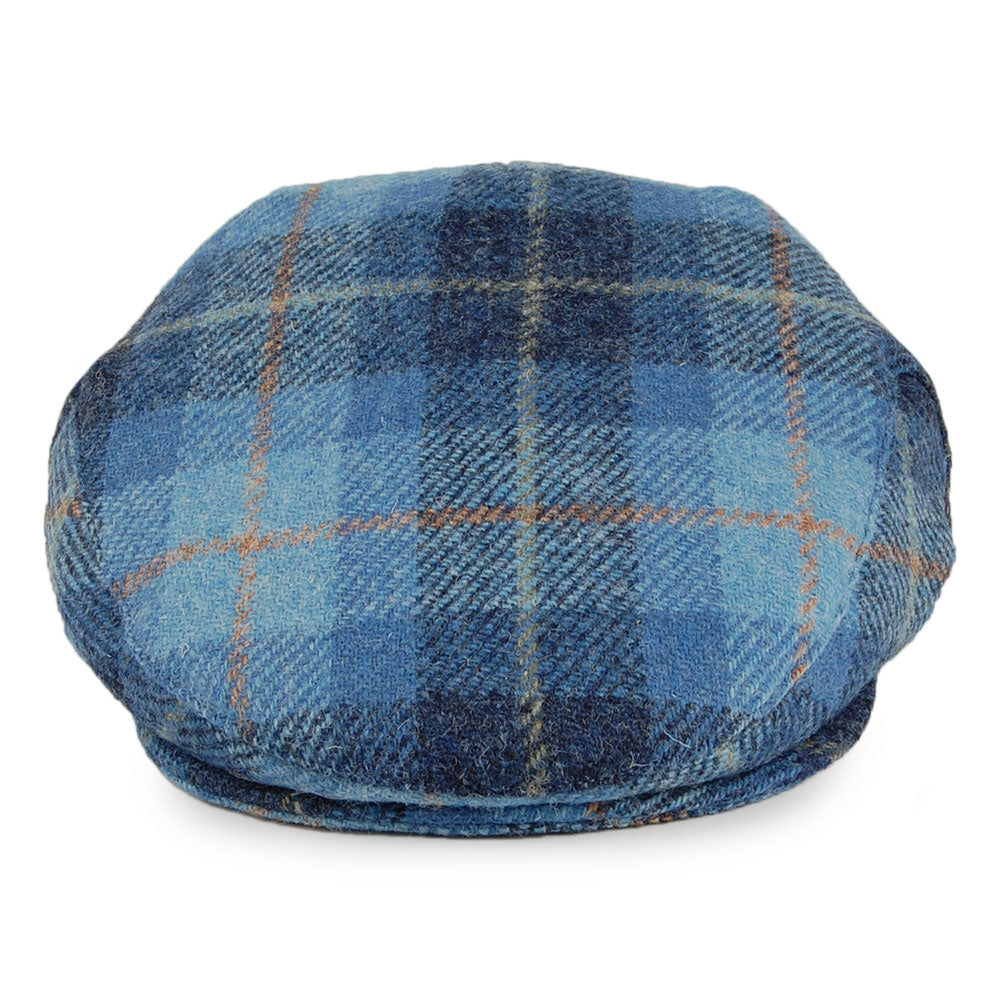 Gorra plana Bay River de HARRIS TWEED de Jaxon & James - Azul Marino