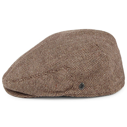 Gorra plana diseño de espiga de Jaxon & James - Marrón Oscuro