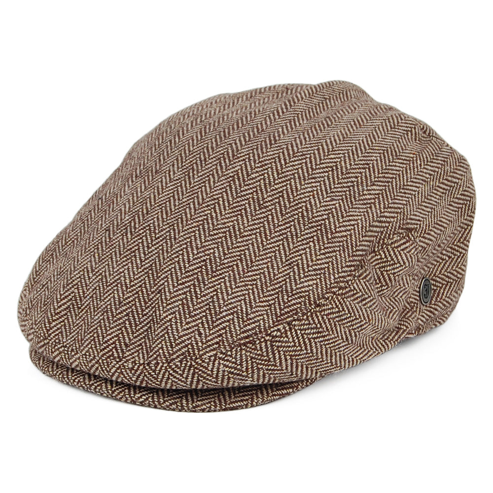 Gorra plana diseño de espiga de Jaxon & James - Marrón Oscuro