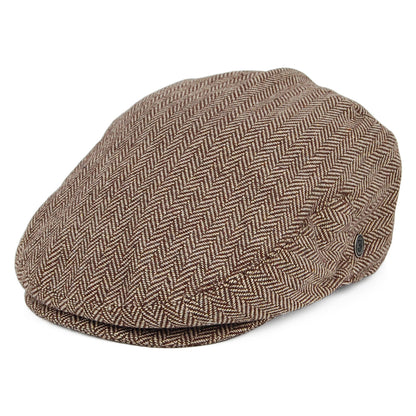Gorra plana diseño de espiga de Jaxon & James - Marrón Oscuro