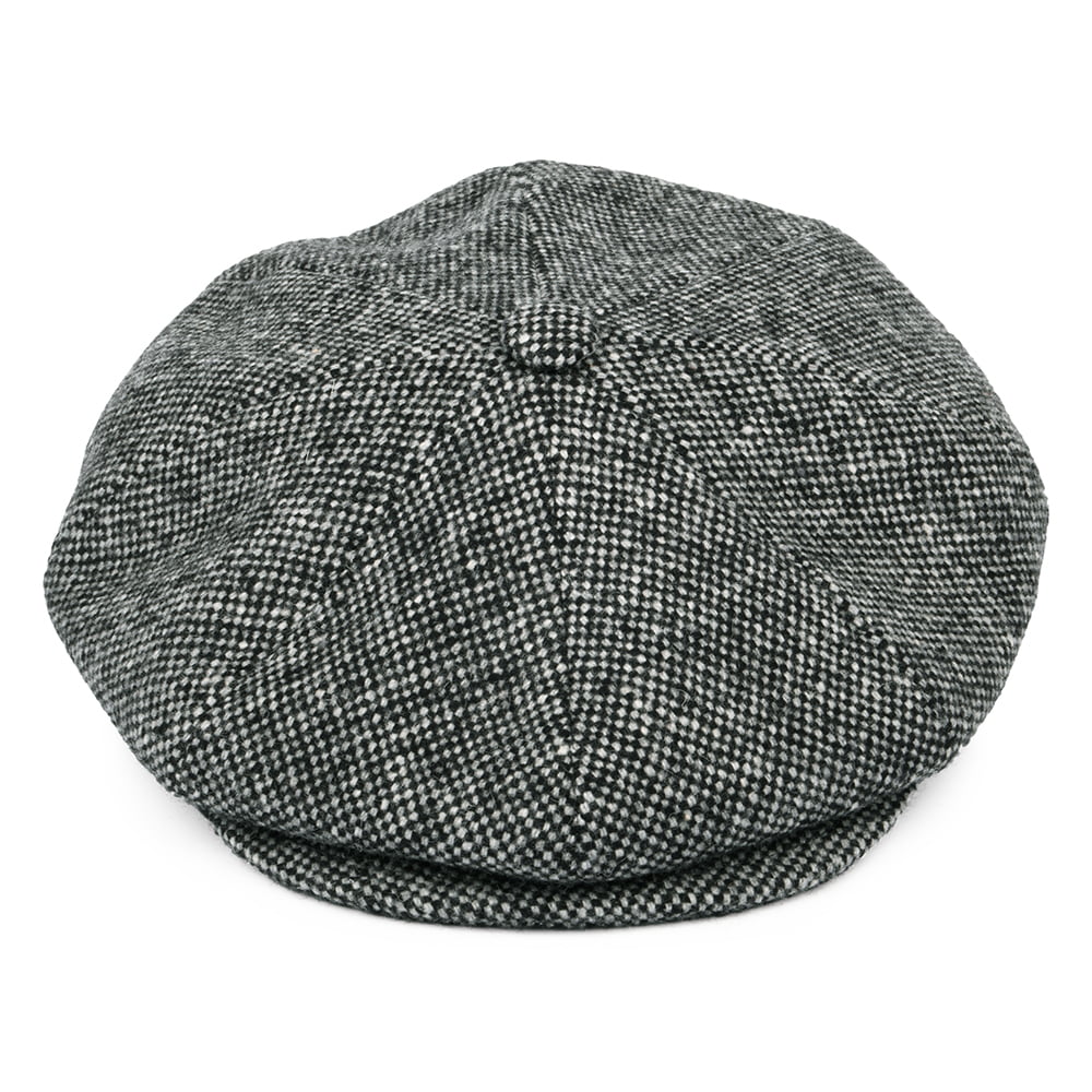 Gorra Newsboy Galvin Italian de Tweed de Bailey - Negro