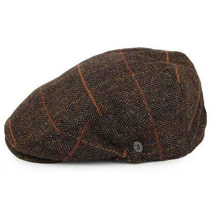 Gorra plana Glasgow a cuadros de Jaxon & James - Verde Oliva
