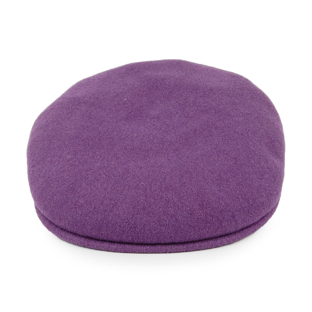 Gorra plana 504 de lana de Kangol - Malva Oscuro