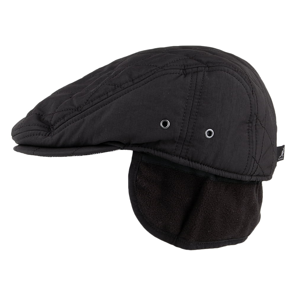 Gorra plana Hidden Layers Driving con orejeras de Kangol - Negro