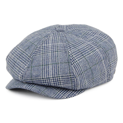 Gorra Newsboy Brood cuadros escoceses de Brixton - Azul Marino-Gris